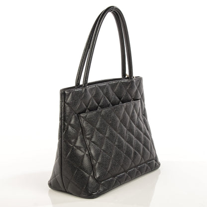 Chanel Caviar Quilted Medallion Tote Black 3 of 7