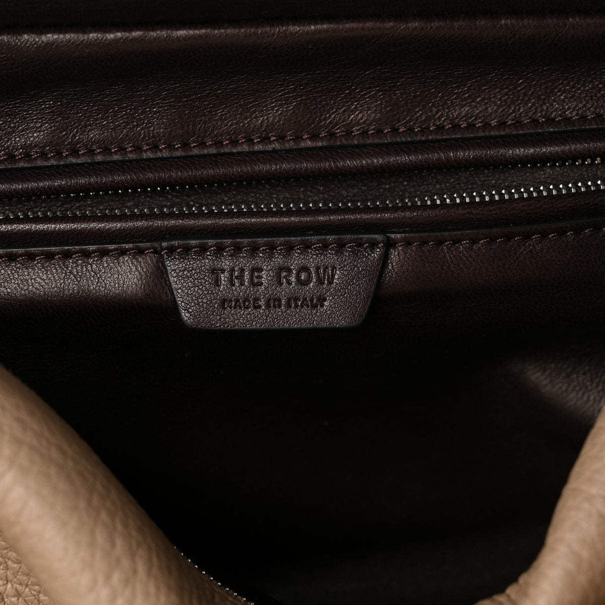 The Row Grained Calfskin Astra Bag Dark Taupe 6 of 9