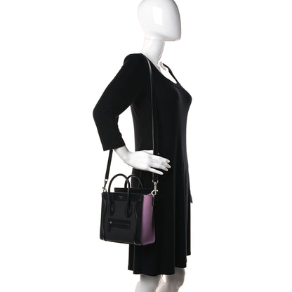Celine Smooth Drummed Calfskin Tri-color Nano Luggage Anthracite 2 of 11