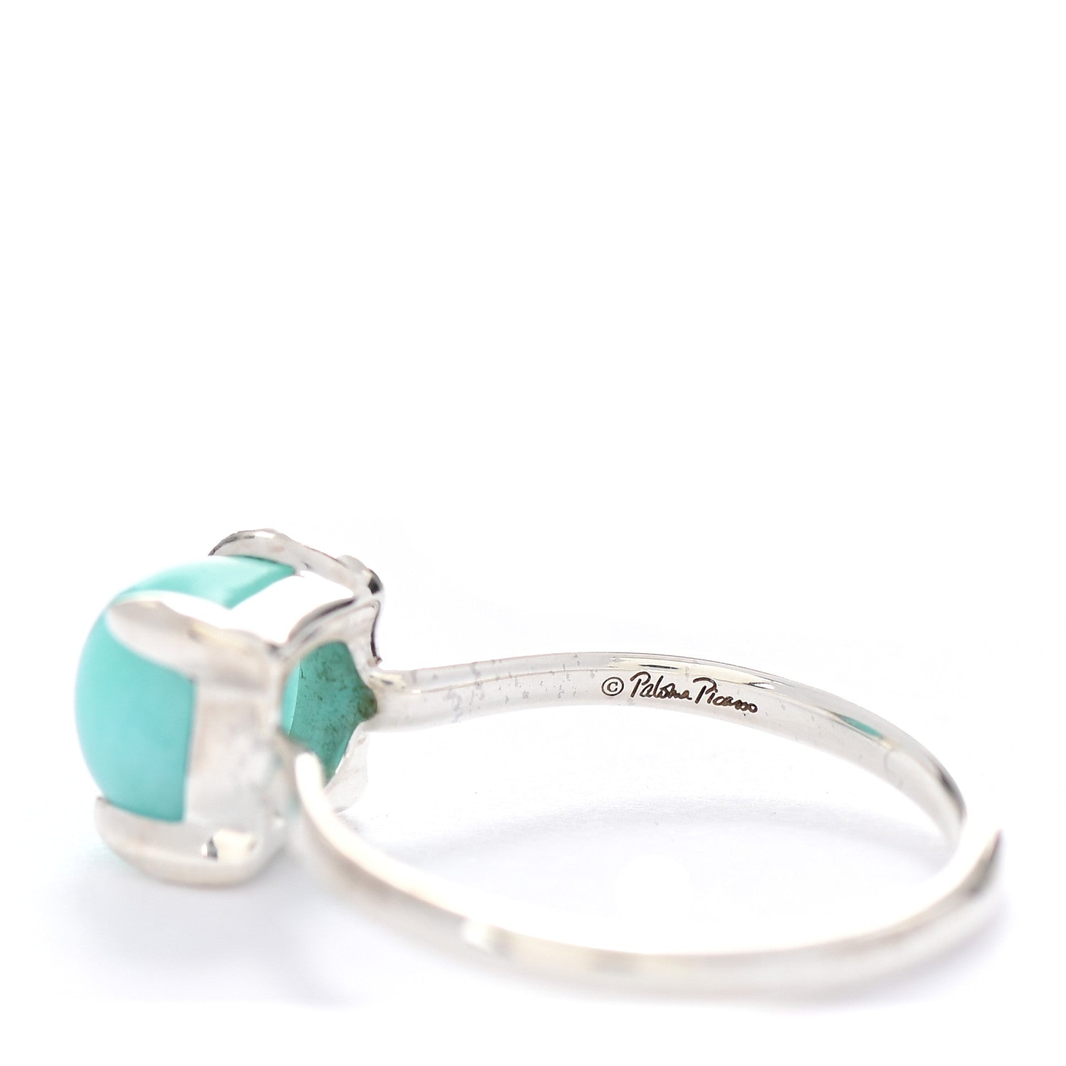 Tiffany Sterling Silver Amazonite Paloma Picasso Sugar Stacks Ring 52 6 5 of 6