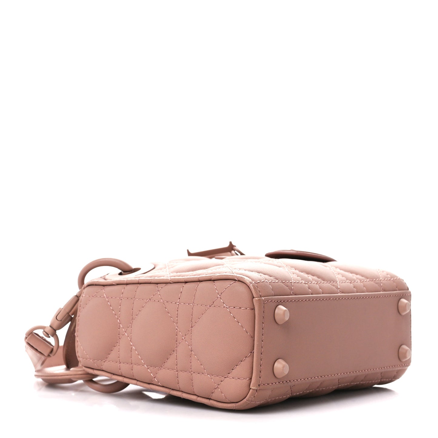 Ultra Matte Calfskin Cannage Micro Lady Dior Beige