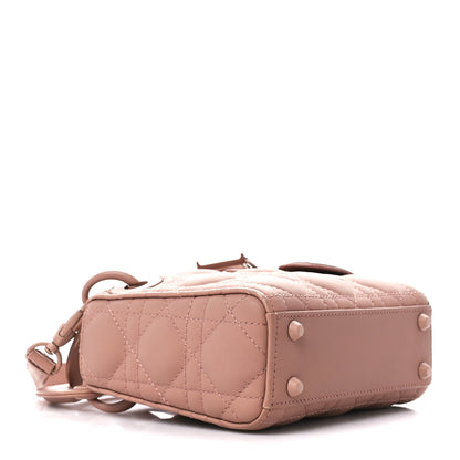 Christian Dior Ultra Matte Calfskin Cannage Micro Lady Dior Beige 4 of 11