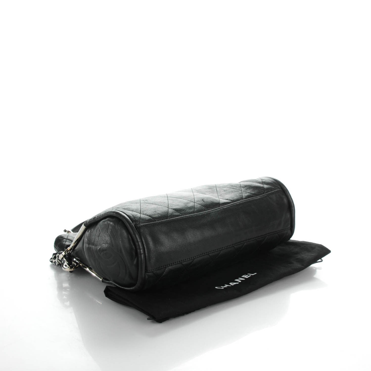 Chanel Lambskin Stitched Medium Ultimate Soft Tote Black 4 of 7