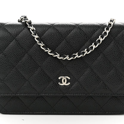 Chanel Caviar Quilted Wallet On Chain WOC Black 9 of 12