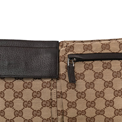 Gucci GG Monogram Double Pocket Belt Bag Dark Brown 8 of 11