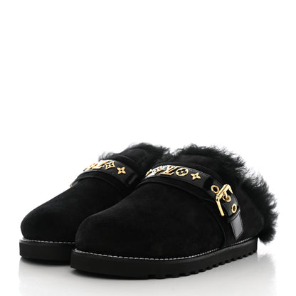 Louis Vuitton Suede Winterbreak Clogs 37 Black 3 of 7