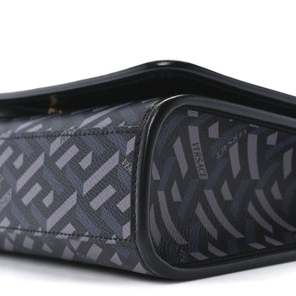 Versace Coated Canvas La Greca Signature Top Handle Bag Black 9 of 9