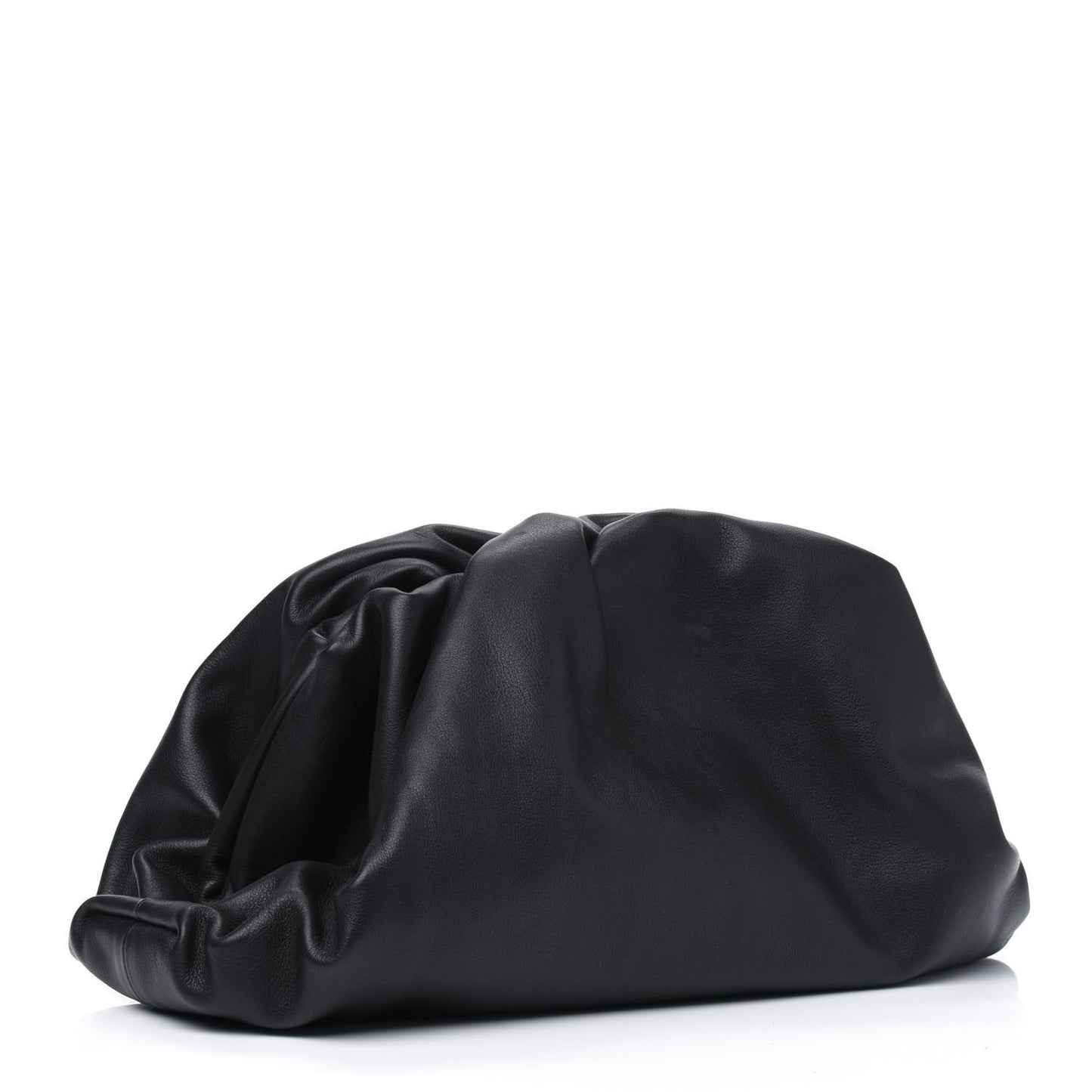 Smooth Butter Calf The Pouch Oversized Clutch Black