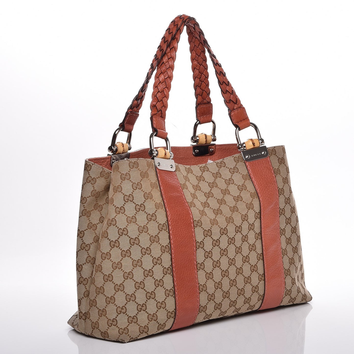 Monogram Libeccio Bamboo Bar Medium Tote Brown