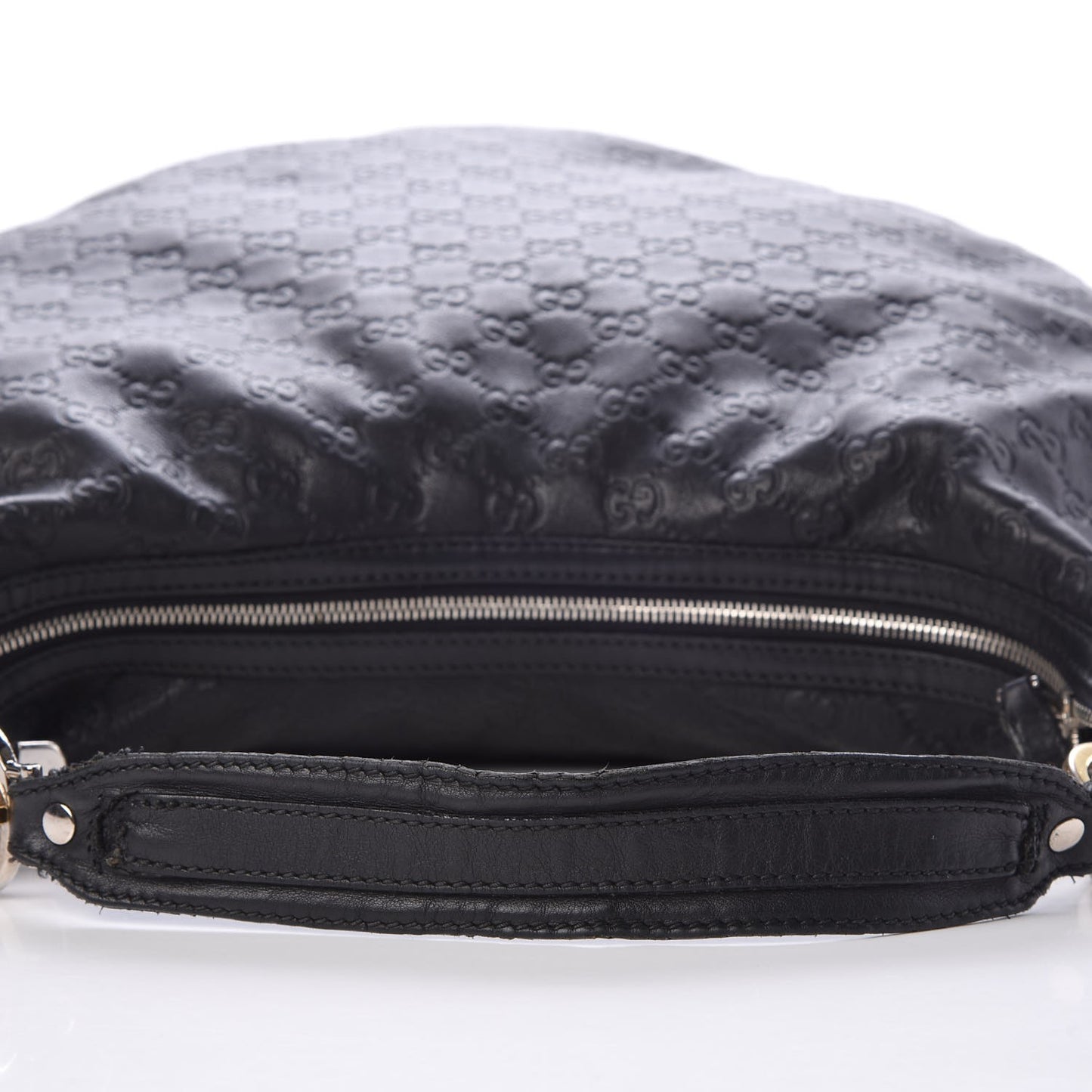 Guccissima Large GG Twins Hobo Black