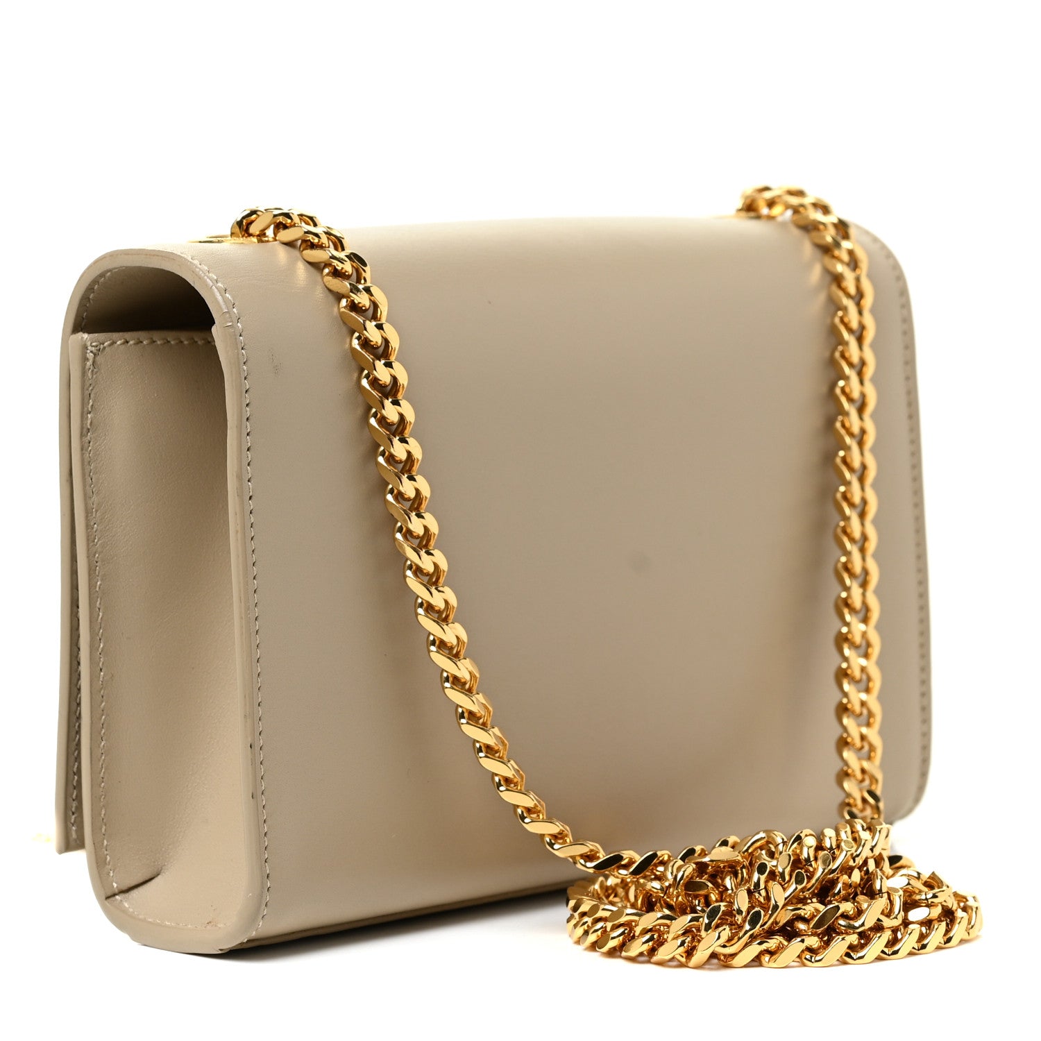 Saint Laurent Calfskin Small Classic Monogram Kate Tassel Satchel Dark Beige 3 of 18