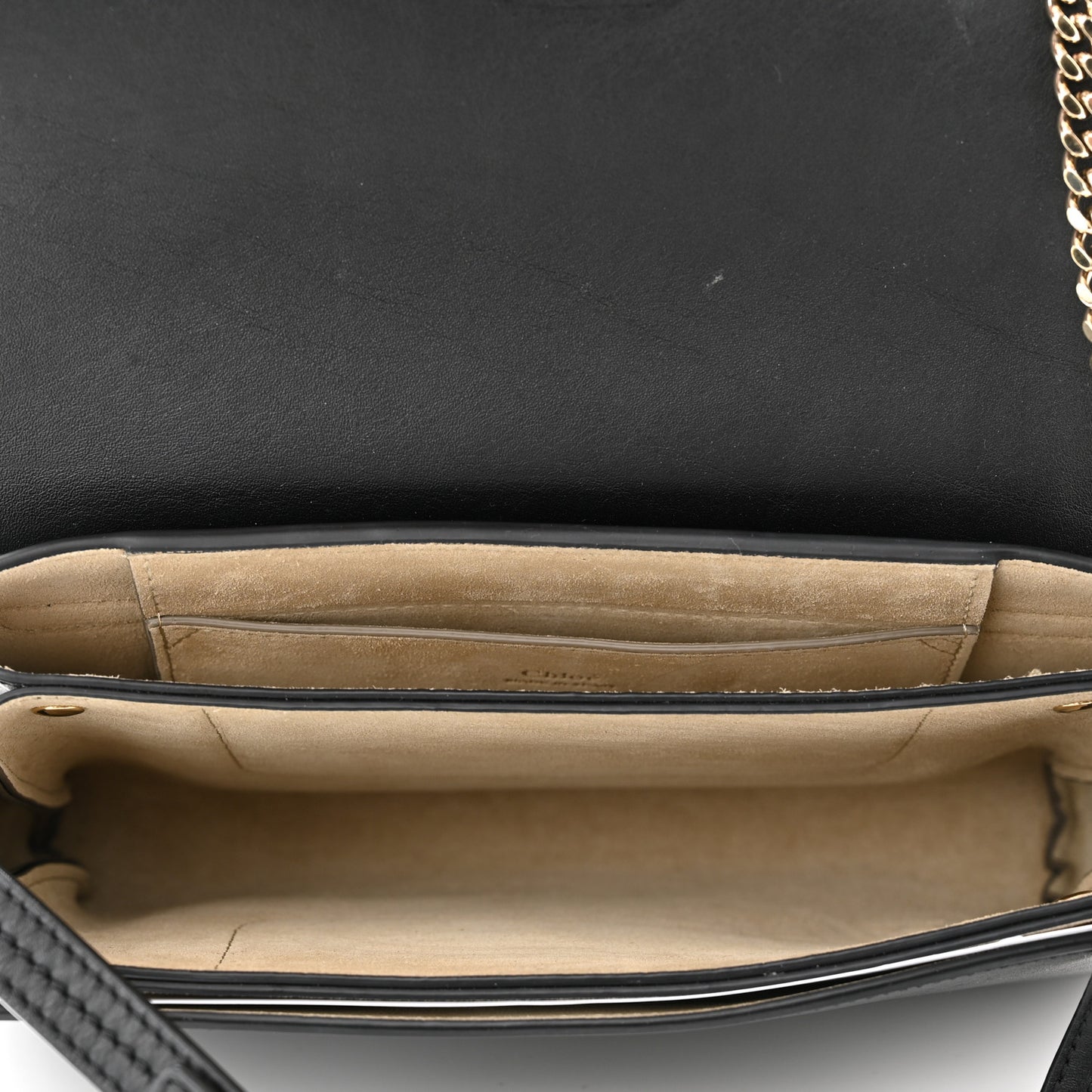 Suede Calfskin Small Faye Shoulder Bag Black