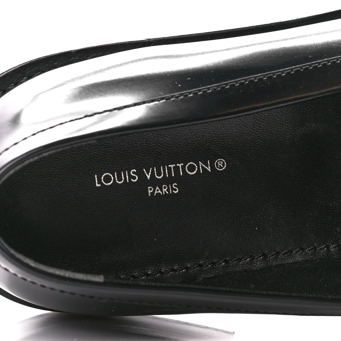 Glazed Calfskin Connelly Flat Loafer 39 Black