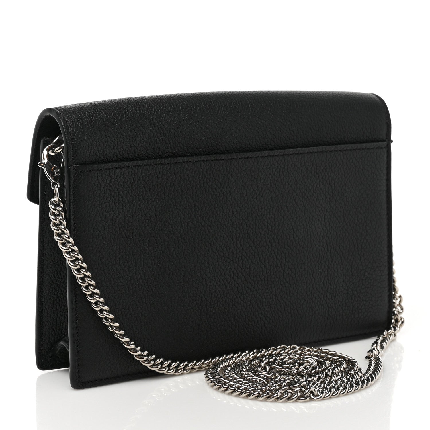 Louis Vuitton Soft Calfskin My Lockme Chain Pochette Black 3 of 9