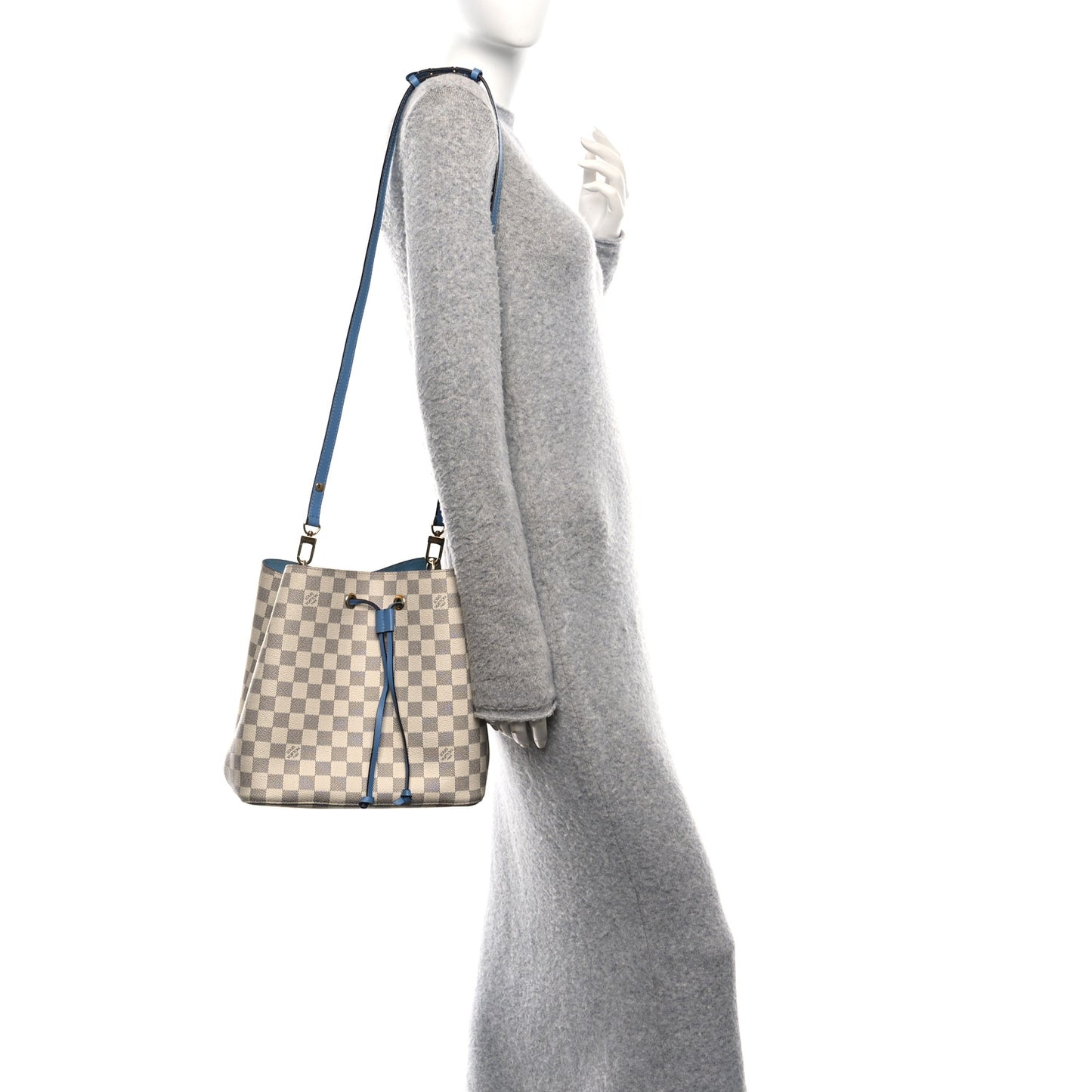 Damier Azur Neonoe MM Bleuet