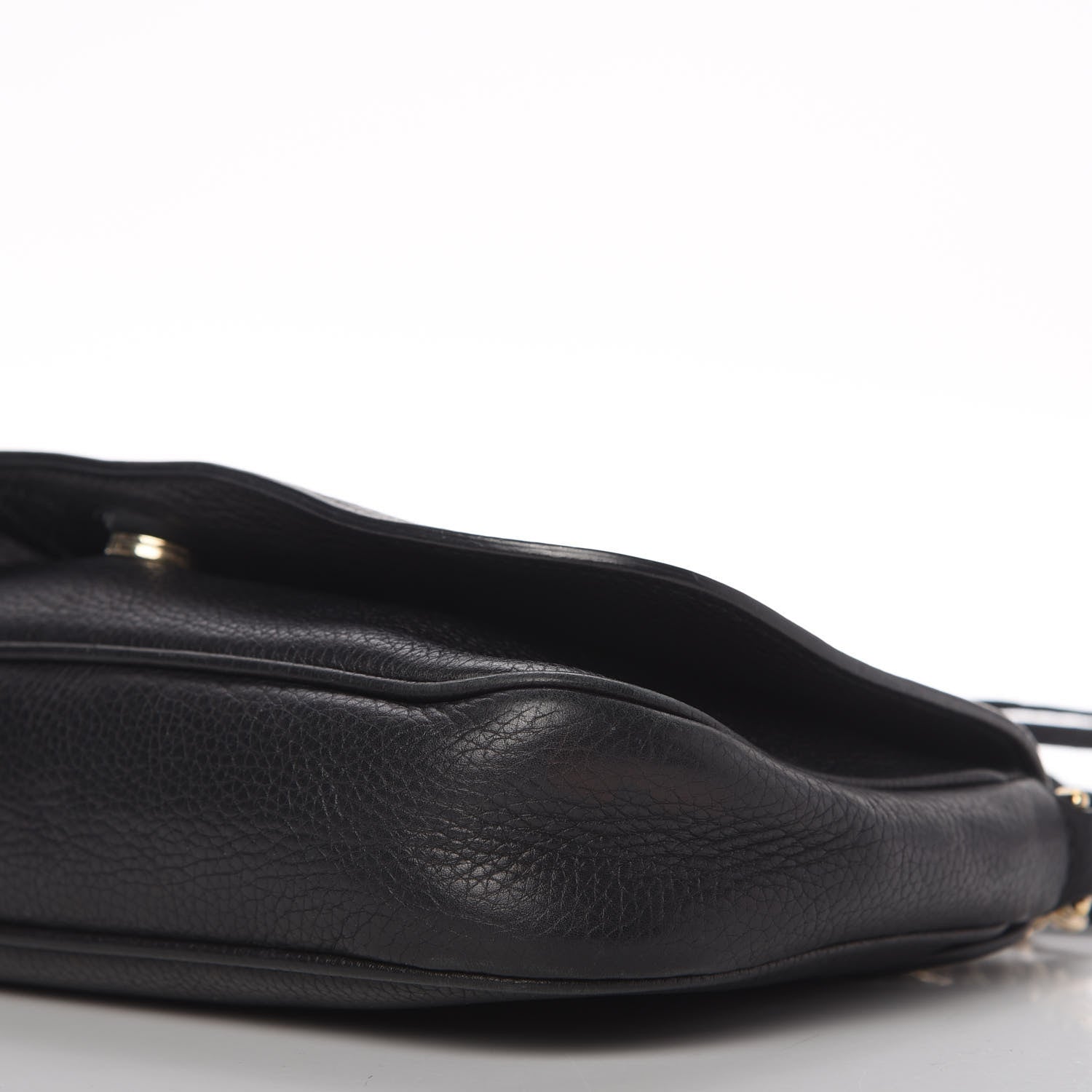 Gucci Pebbled Calfskin Medium Soho Flap Crossbody Black 7 of 11