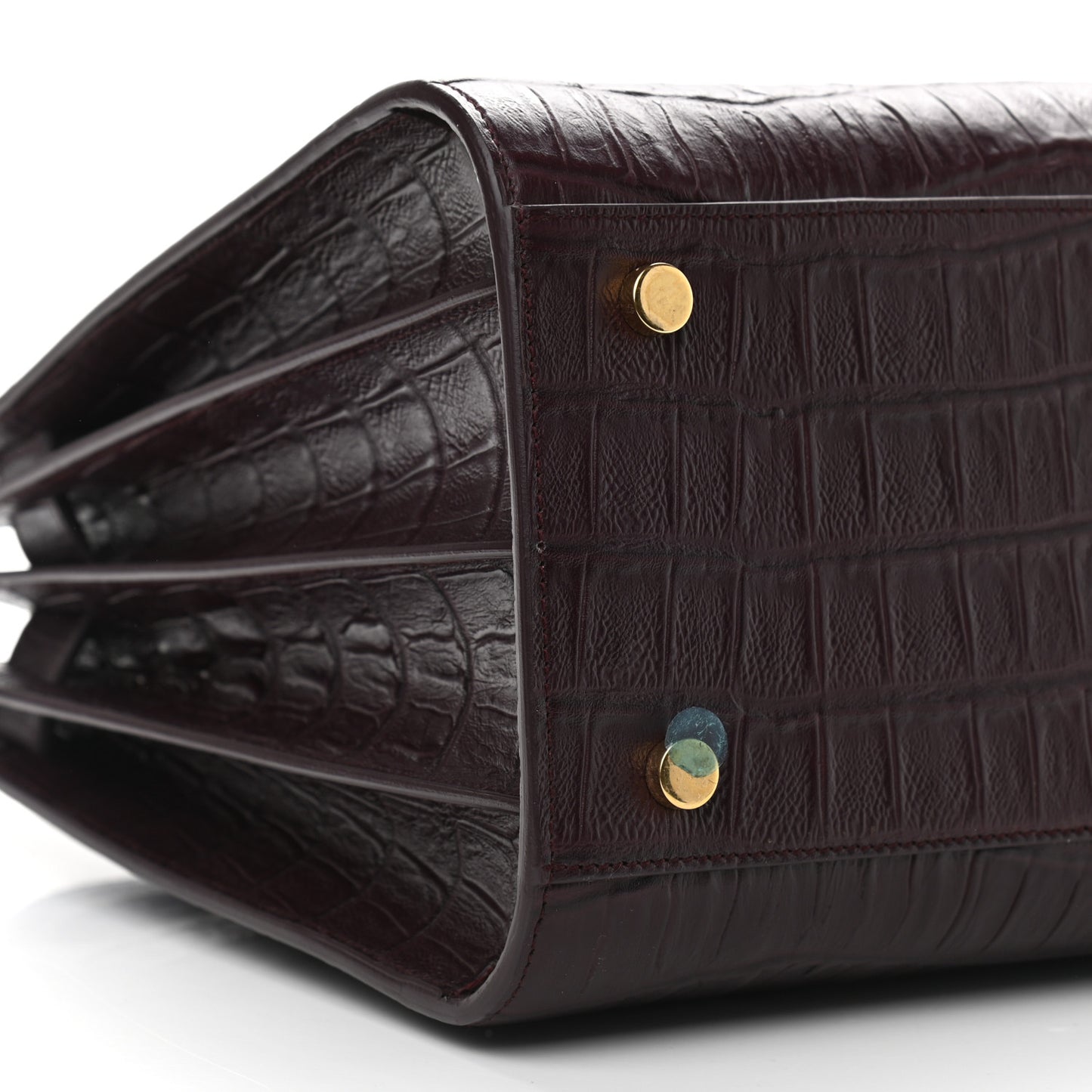 Calfskin Crocodile Embossed Small Sac de Jour Rouge Legion