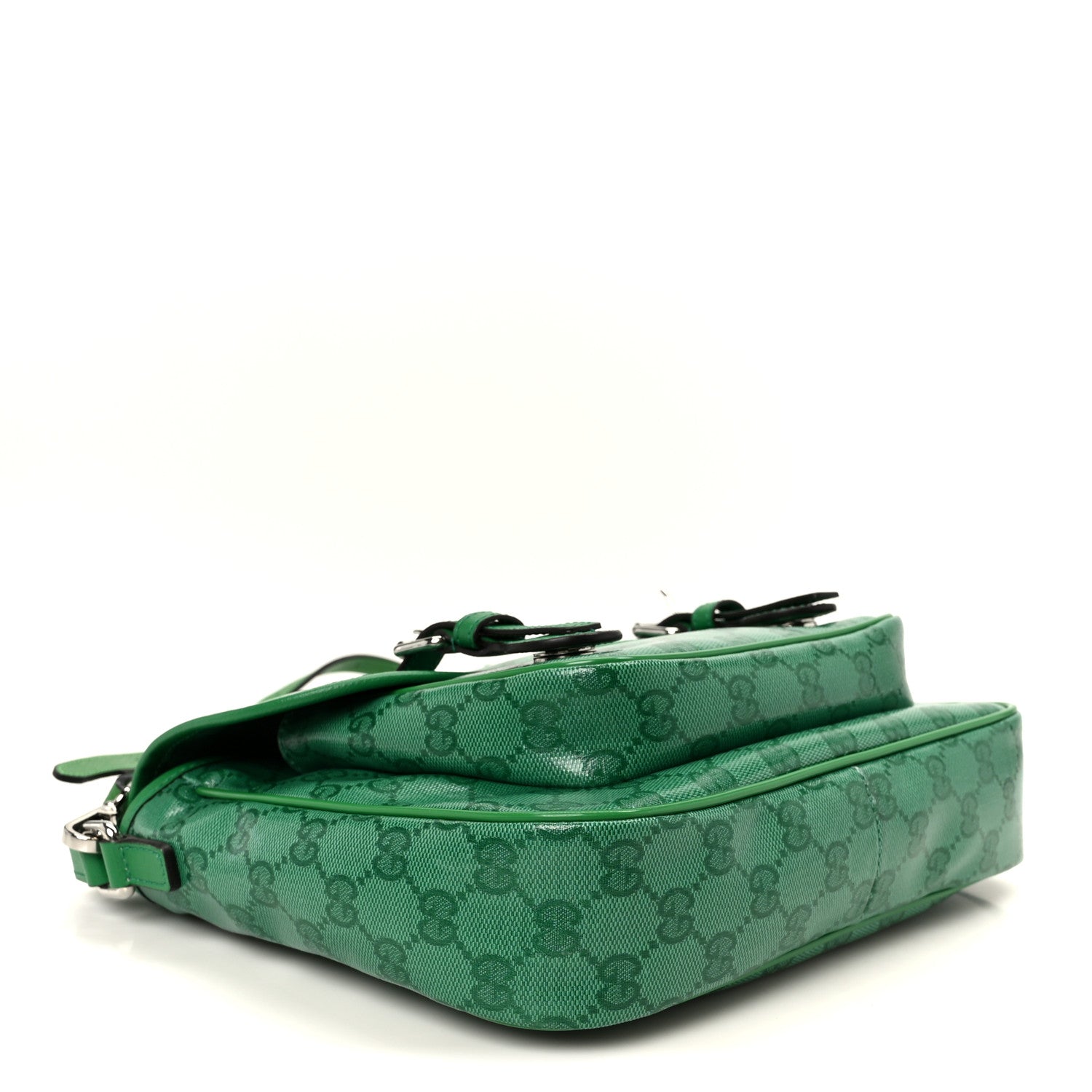 Gucci Monogram GG Childrens Messenger Bag Green 4 of 11