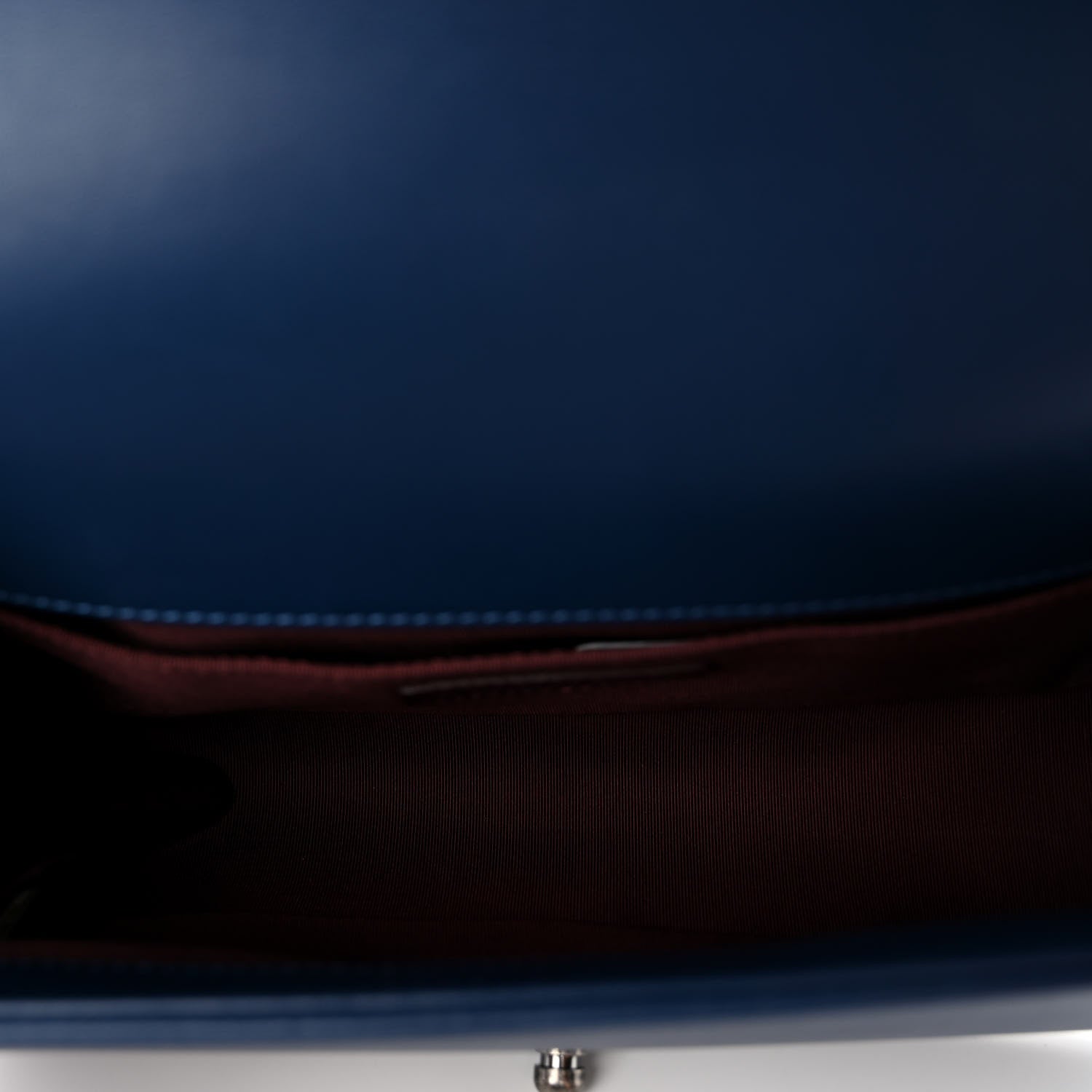 Chanel Wrinkled Lambskin Chevron Quilted Medium Boy Flap Navy 5 of 11