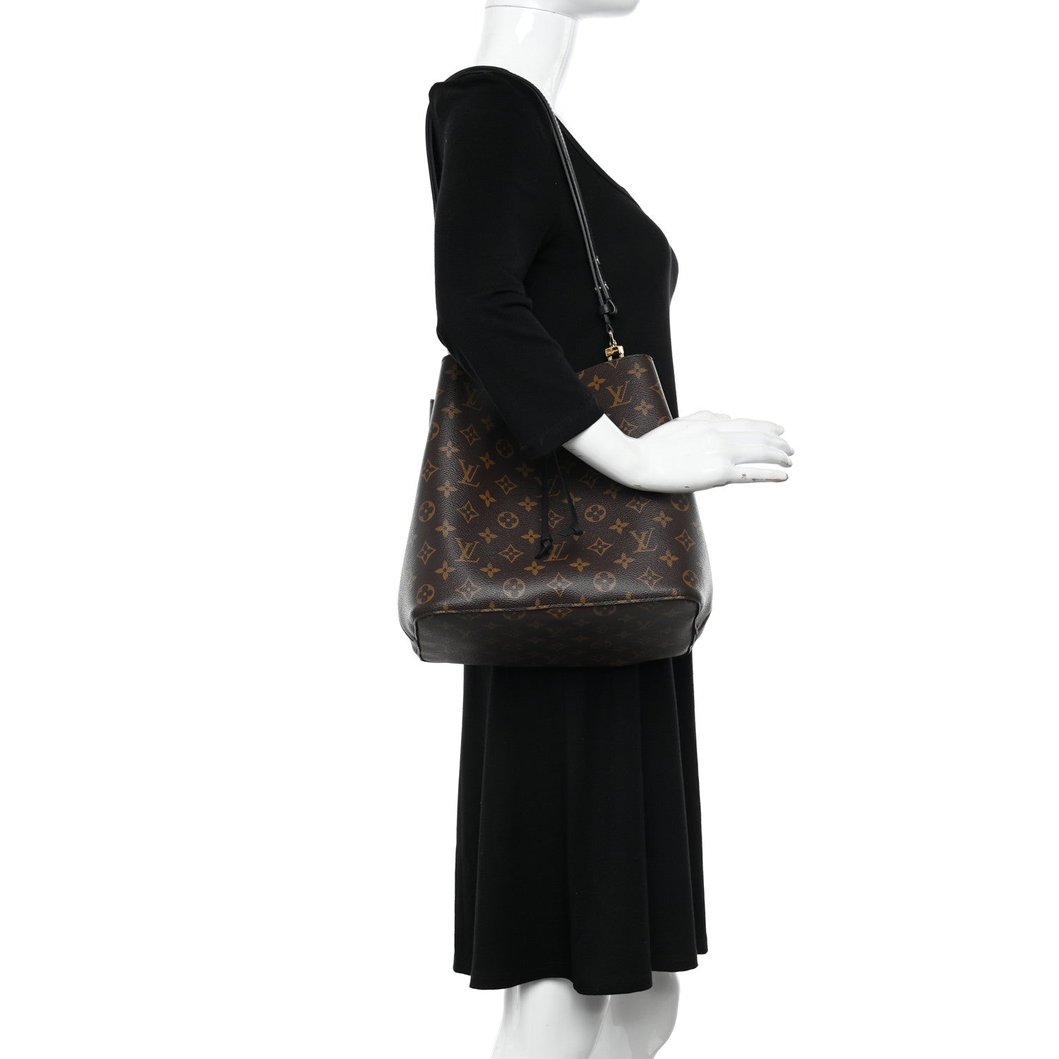 Louis Vuitton Monogram Neonoe MM Black 2 of 10
