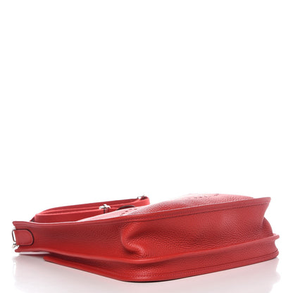 Hermes Taurillon Clemence Evelyne III PM Rouge Casaque 4 of 8