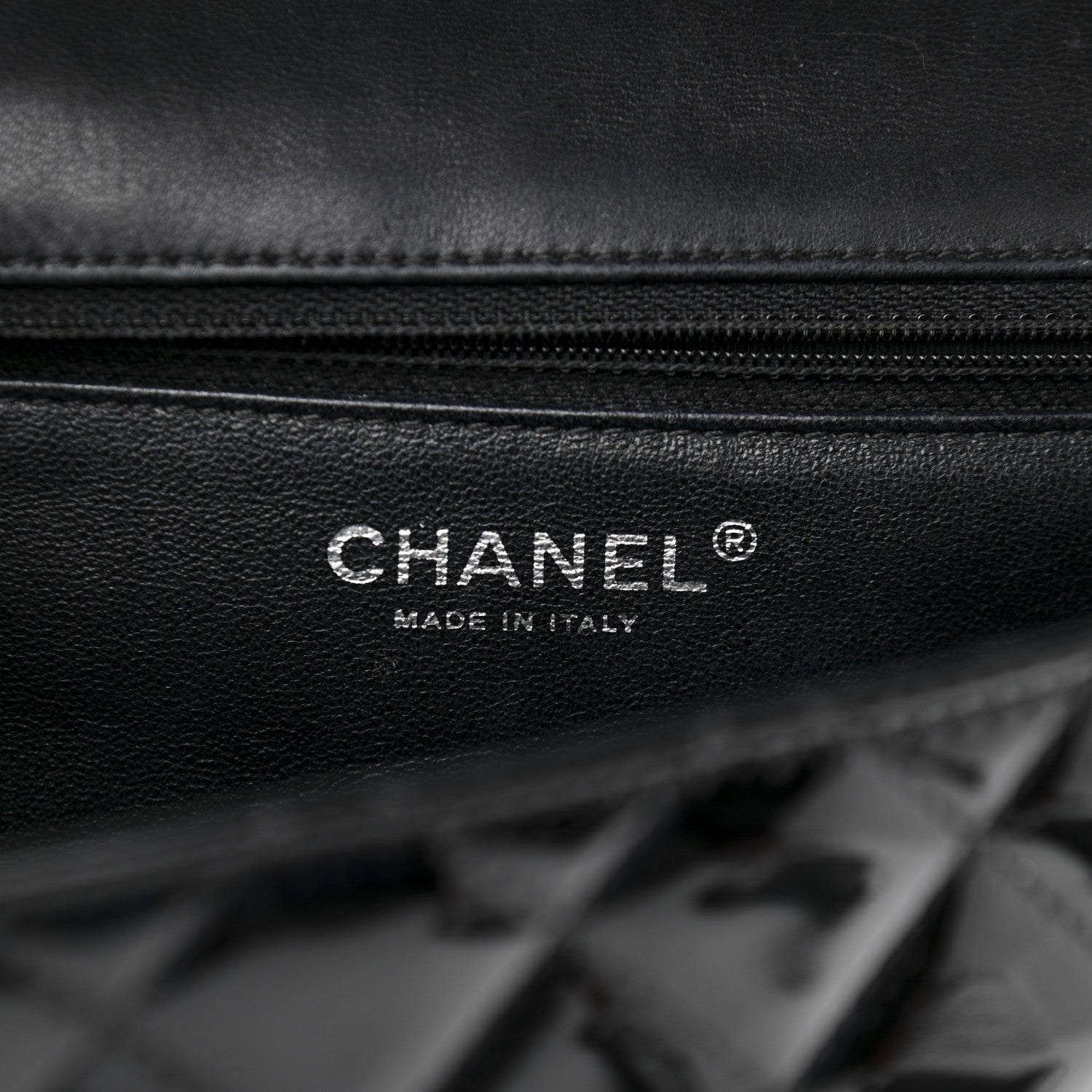 Chanel Lambskin Patent Classic Twist Crescent Flap Bag Black 6 of 17
