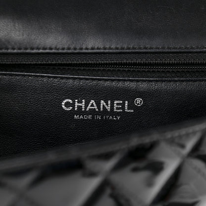 Chanel Lambskin Patent Classic Twist Crescent Flap Bag Black 6 of 17