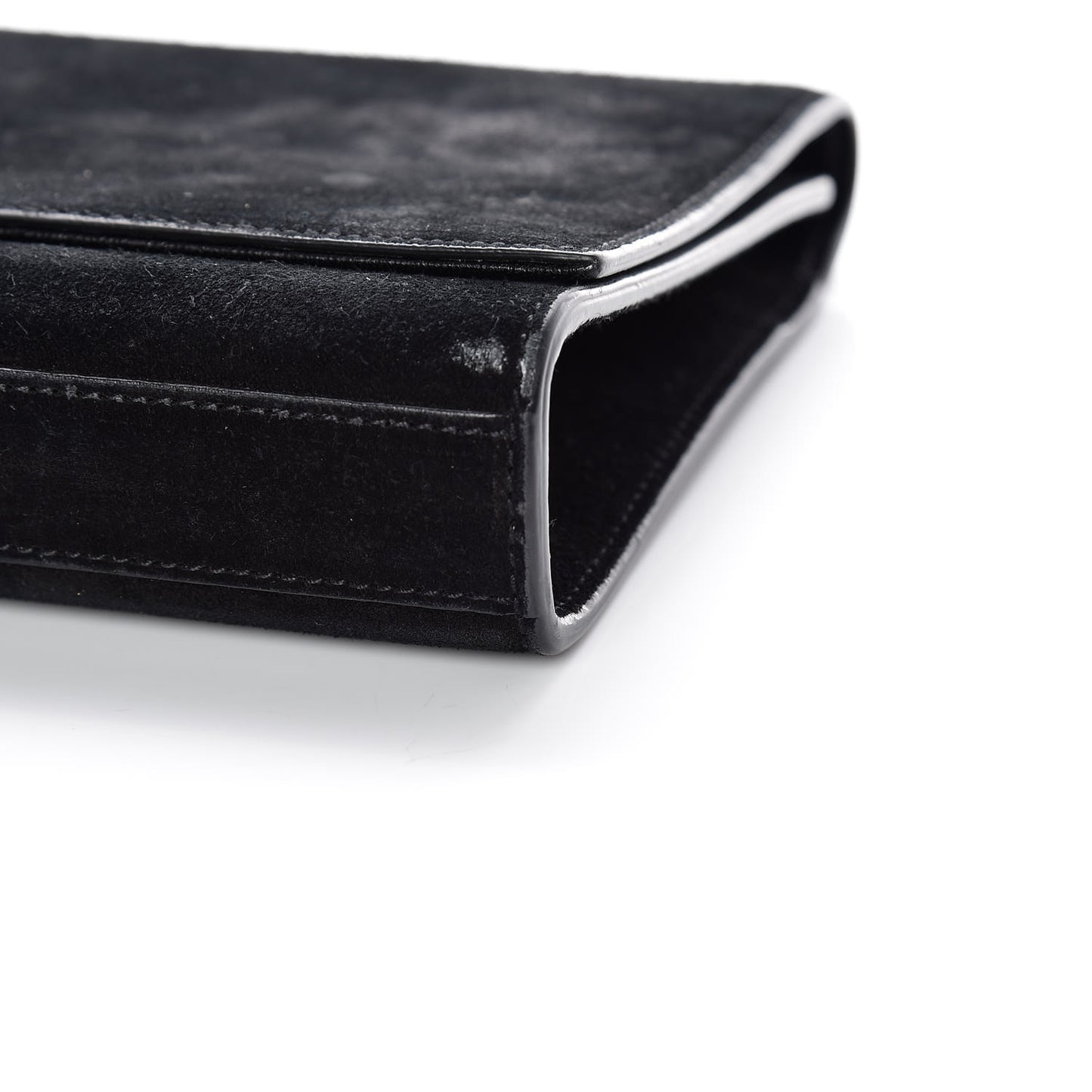 Velvet Classic Monogram Cassandre Tassel Clutch Black