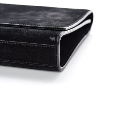 Saint Laurent Velvet Classic Monogram Cassandre Tassel Clutch Black 6 of 17