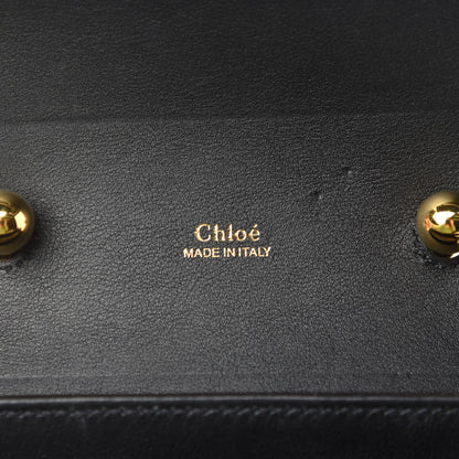 Chloe Calfskin Crocodile Embossed Small Aby Lock Full Blue 8 of 11