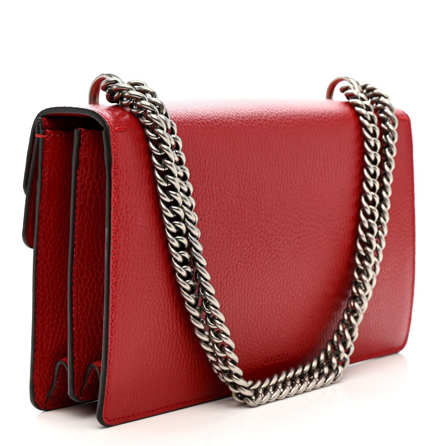 Gucci Dollar Calfskin Swarovski Crystal Small Dionysus Shoulder Bag Hibiscus Red 3 of 11