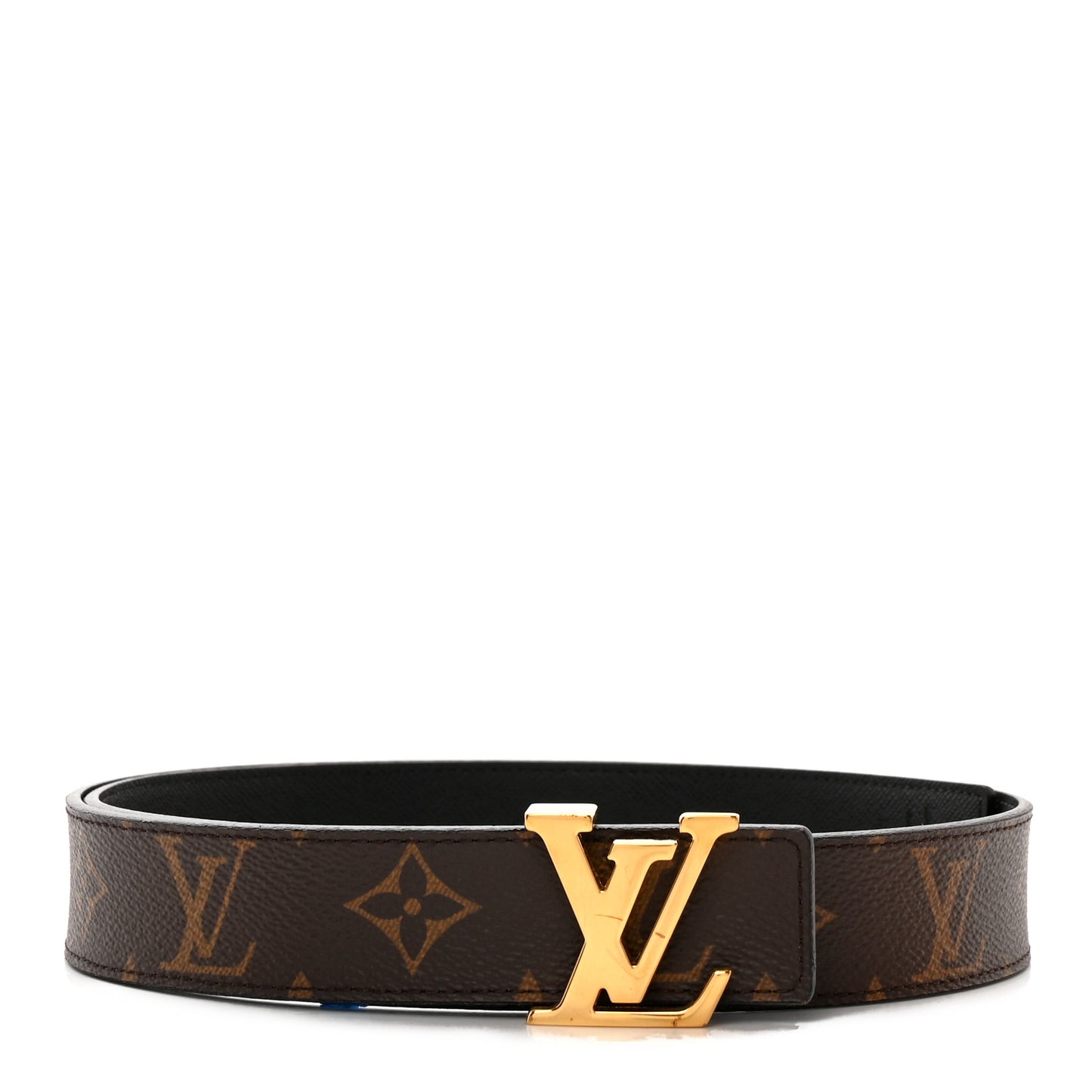 Calfskin Monogram 40mm LV Initiales Reversible Belt 85/34 Black