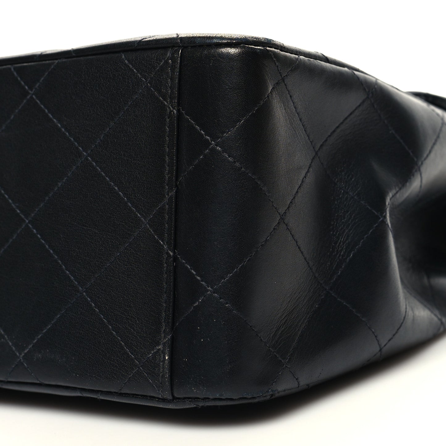 Lambskin Quilted XL Jumbo Single Flap Black