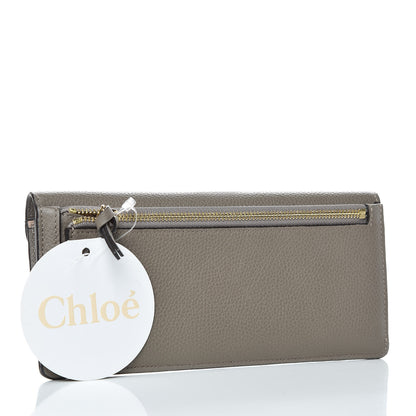 Chloe Calfskin Georgia Flap Wallet Motty Grey 3 of 7