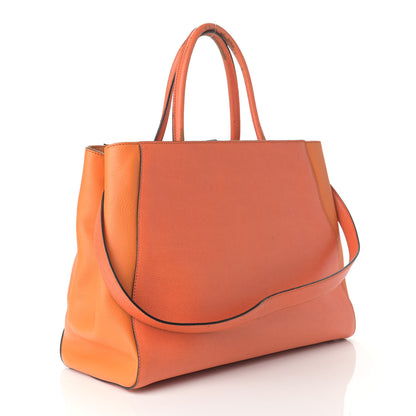 Fendi Vitello Elite Regular 2Jours Tote Arancio 3 of 21