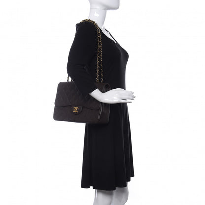 Chanel Caviar Quilted Jumbo Single Flap Dark Brown 2 of 11
