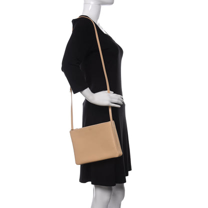 Celine Lambskin Large Trio Crossbody Bag Beige 2 of 11