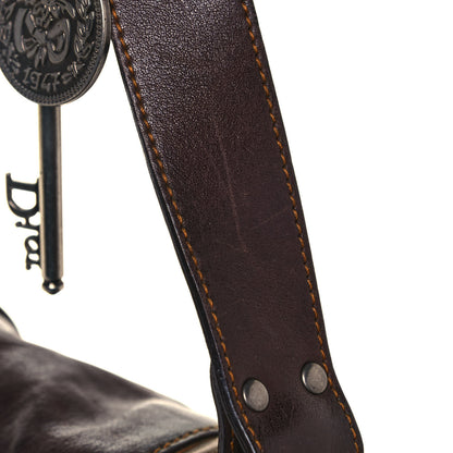 Christian Dior Calfskin Large Gaucho Double Saddle Bag Brown 26 of 30