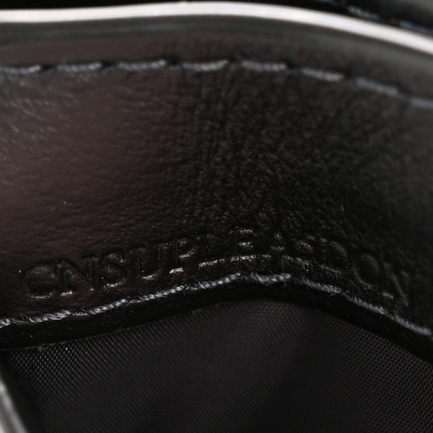 Coated Canvas Calfskin Check Money Clip Card Case Charcoal
