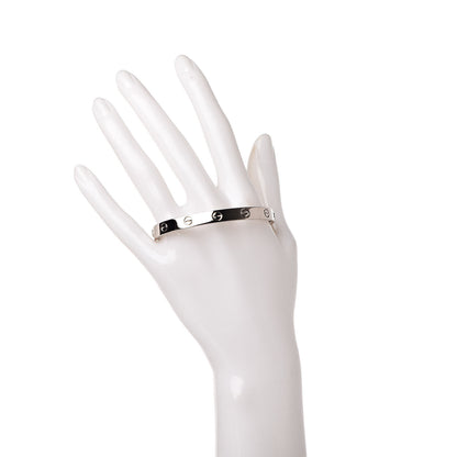 Cartier 18K White Gold LOVE Bracelet 17 2 of 10