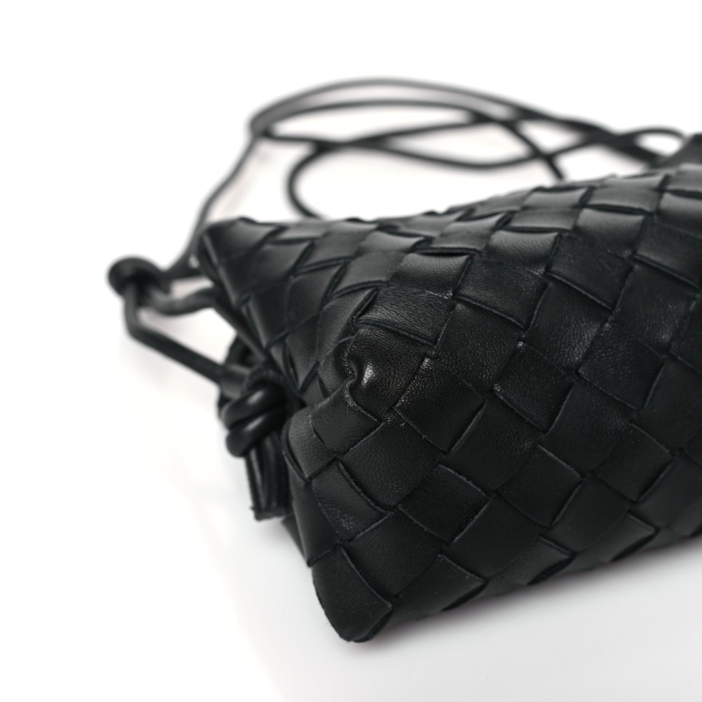 Nappa Intrecciato Mini Loop Camera Bag Black