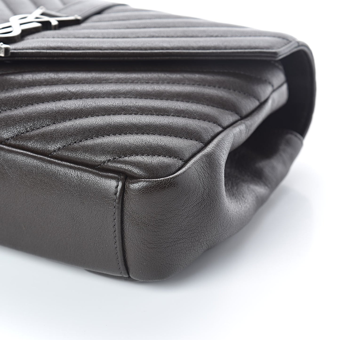 Calfskin Matelasse Chevron Monogram Medium College Bag Faggio