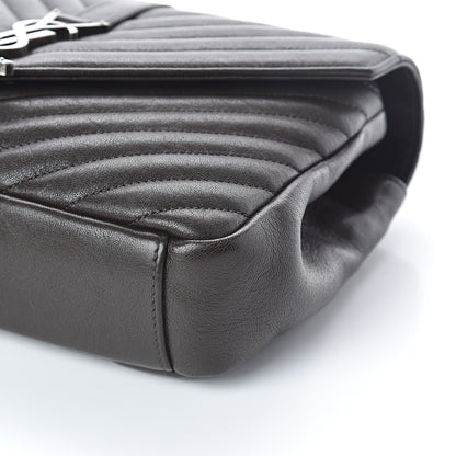 Saint Laurent Calfskin Matelasse Chevron Monogram Medium College Bag Faggio 9 of 9