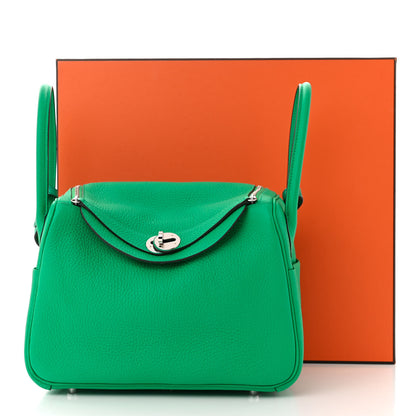 Hermes Taurillon Clemence Matte Niloticus Crocodile Touch Lindy 26 Menthe 11 of 11