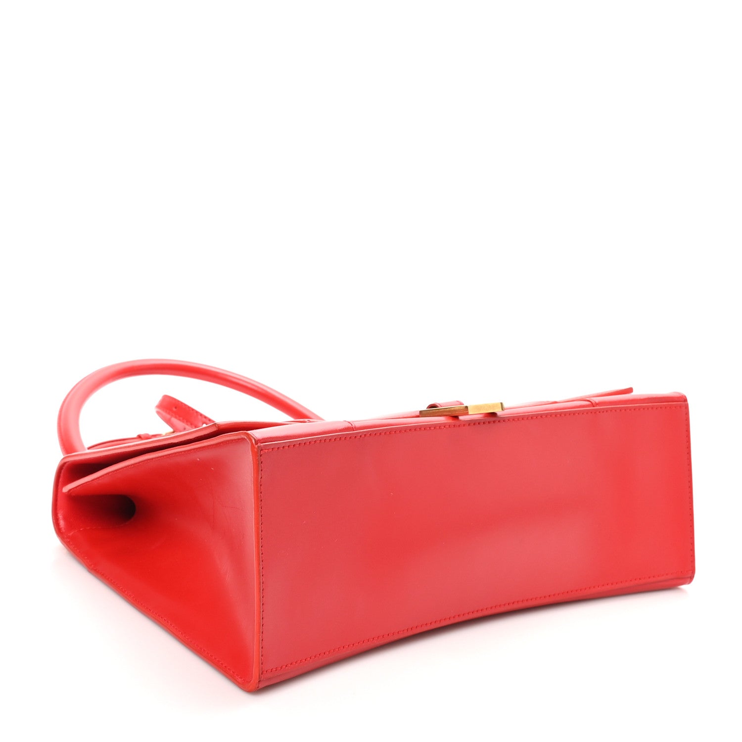 Balenciaga Shiny Box Calfskin Medium Hourglass Top Handle Bag Bright Red 4 of 11