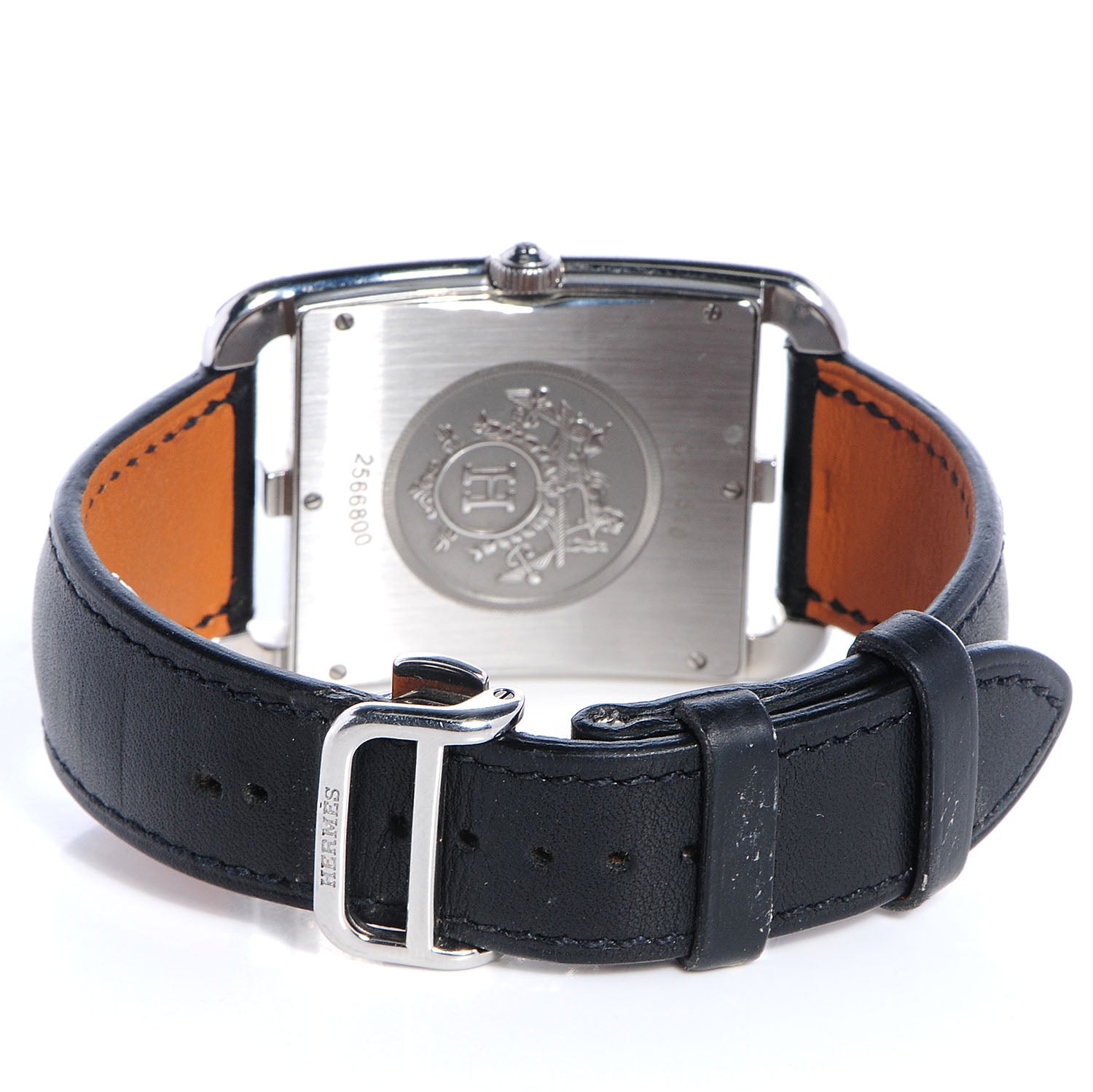 Hermes Stainless Steel Barenia 33mm Cape Cod Quartz Watch Noir 3 of 9