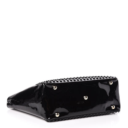 Valentino Garavani Patent Punkouture Medium Rockstud All Over Tote Black 4 of 9