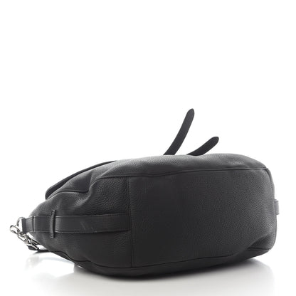 Christian Dior Grained Calfskin Saddle Soft Bag Black 4 of 9
