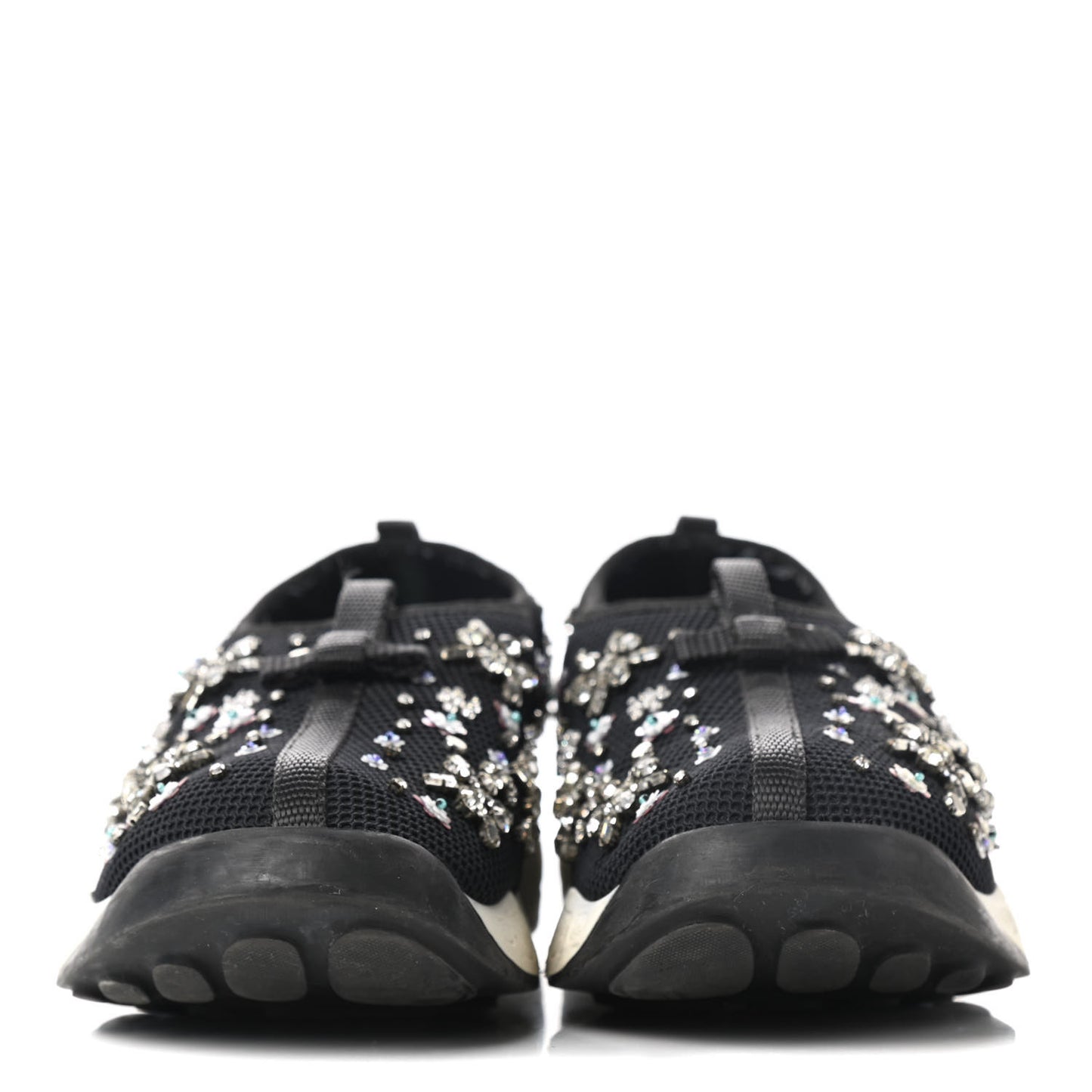 Technical Canvas Embellished Dior Fusion Sneakers Black White
