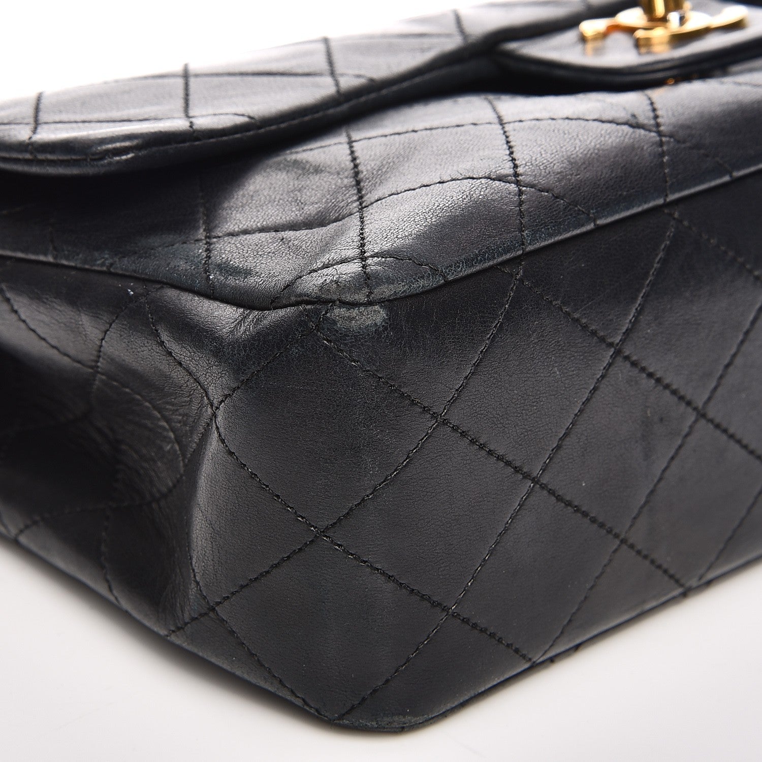 Chanel Lambskin Quilted Medium Double Flap Black 18 of 21